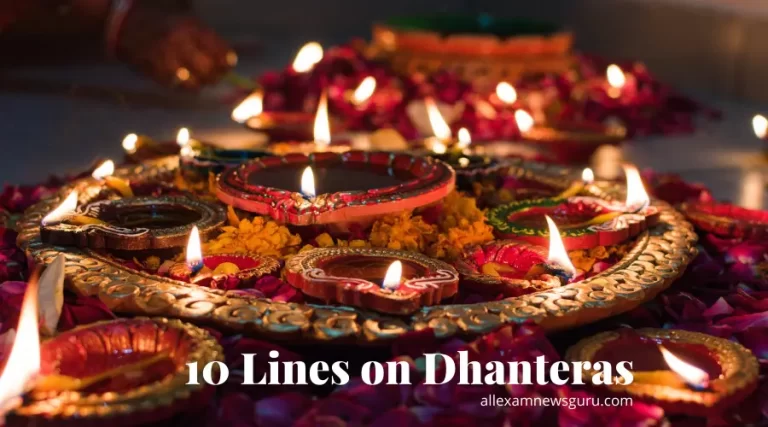 This is about: 10 lines on Dhanteras