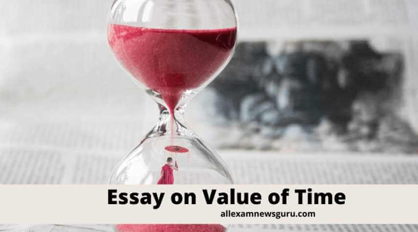 This shows: essay on value of time