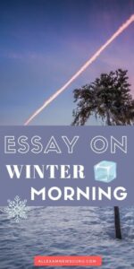 a winter morning essay for class 4